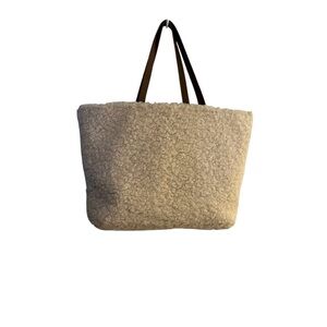 Aspen Reversible Fleece & Faux leather tote